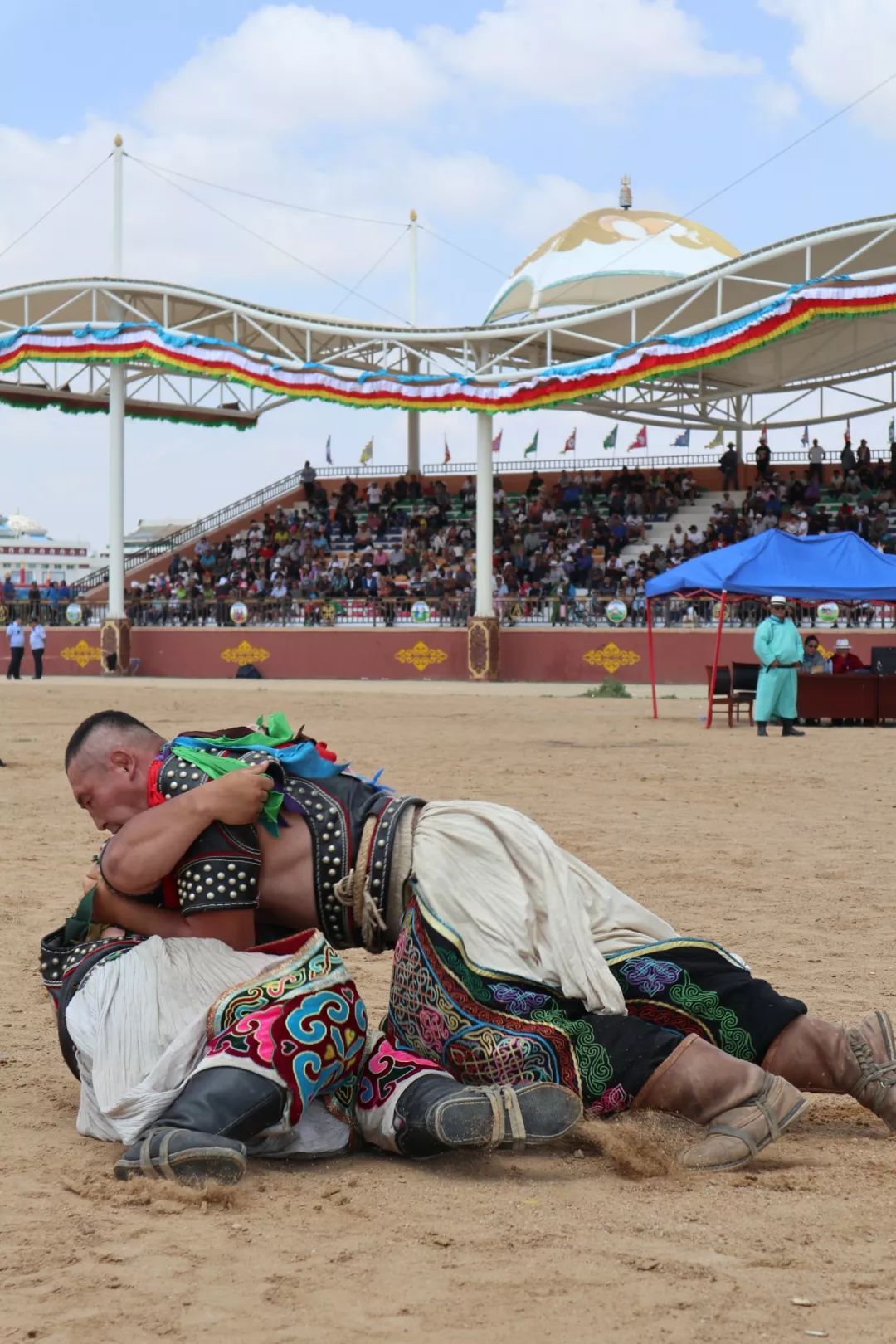 蒙古摔跤不只是力的韬略 跤王除了领到赞誉和奖赏 还有姑娘的青睐__凤凰网