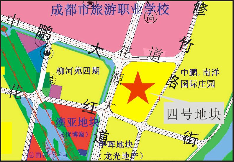 四号宗地位于新津县花源镇柳河村9组,占地面积约35.1亩,容积率>1.