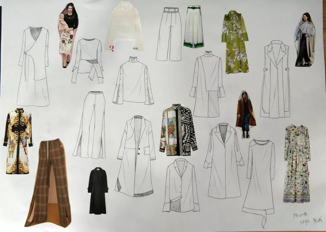学生作品 手绘时装款式图_服装