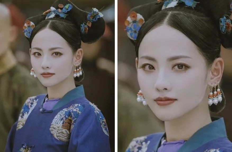 张嘉倪这颗离眼睛比较近,但是配合她凌厉的美感,反而成了点睛之笔,多