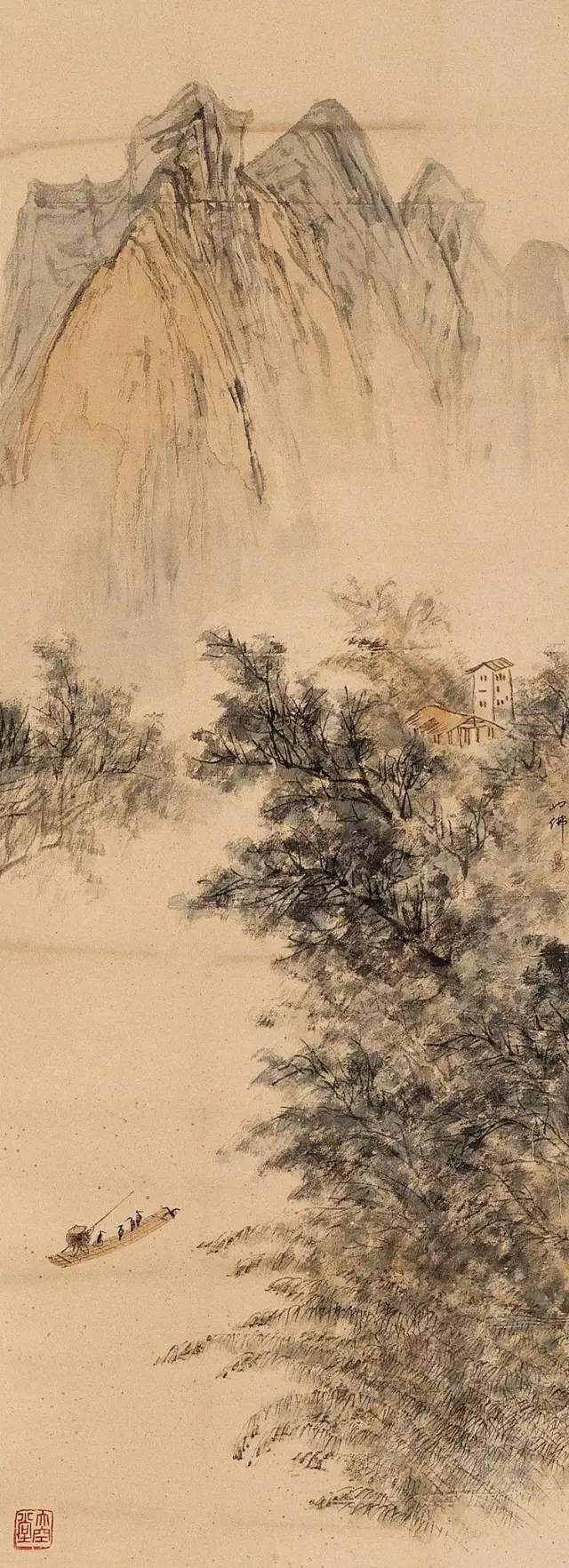 都知道他的女人很出名,其实他的山水也很厉害