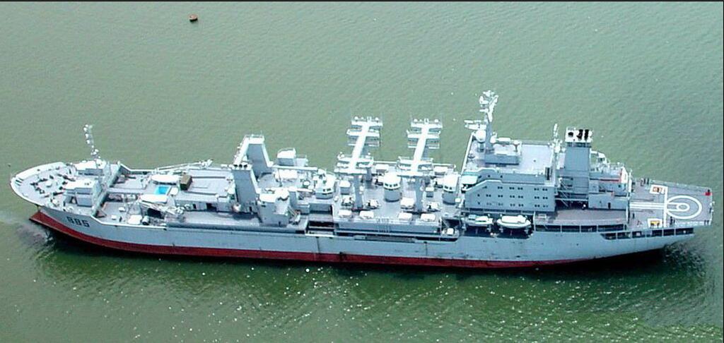 中国海军补给舰规模已经世界第二仅次于美军