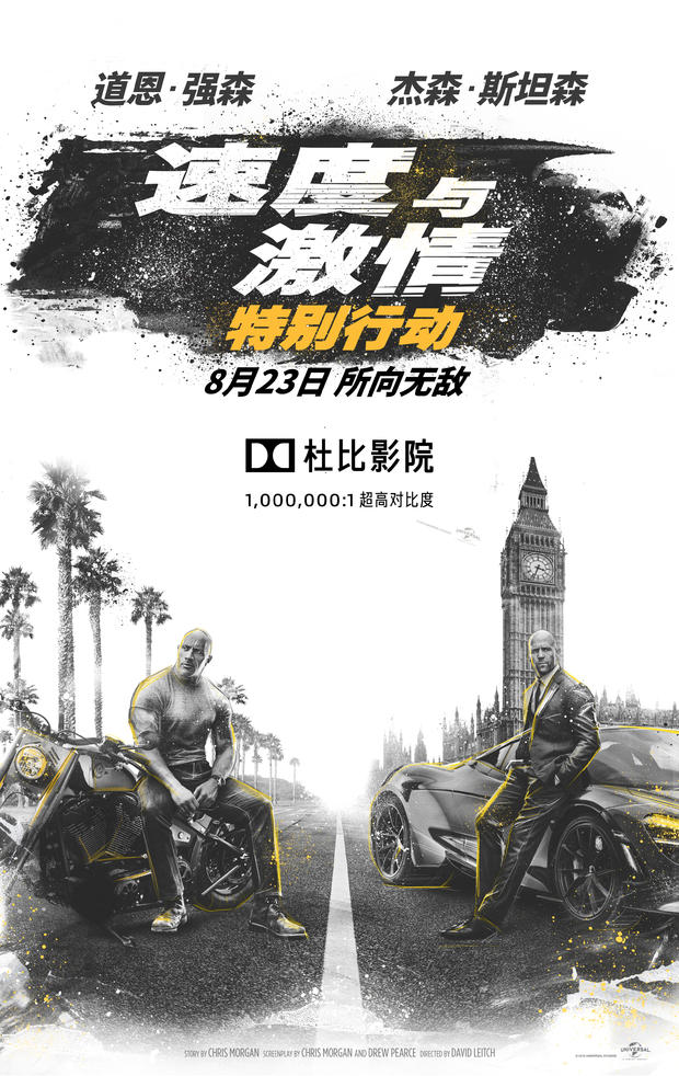 《速度与激情:特别行动》曝杜比影院海报 两大男主携爱车出场 万博亚洲app