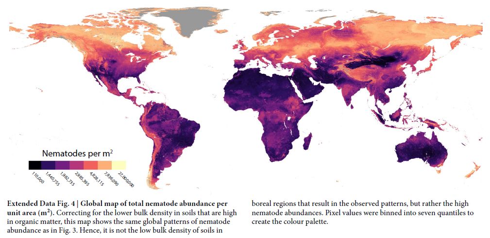 nature全球范围内土壤线虫的丰度和功能群组成