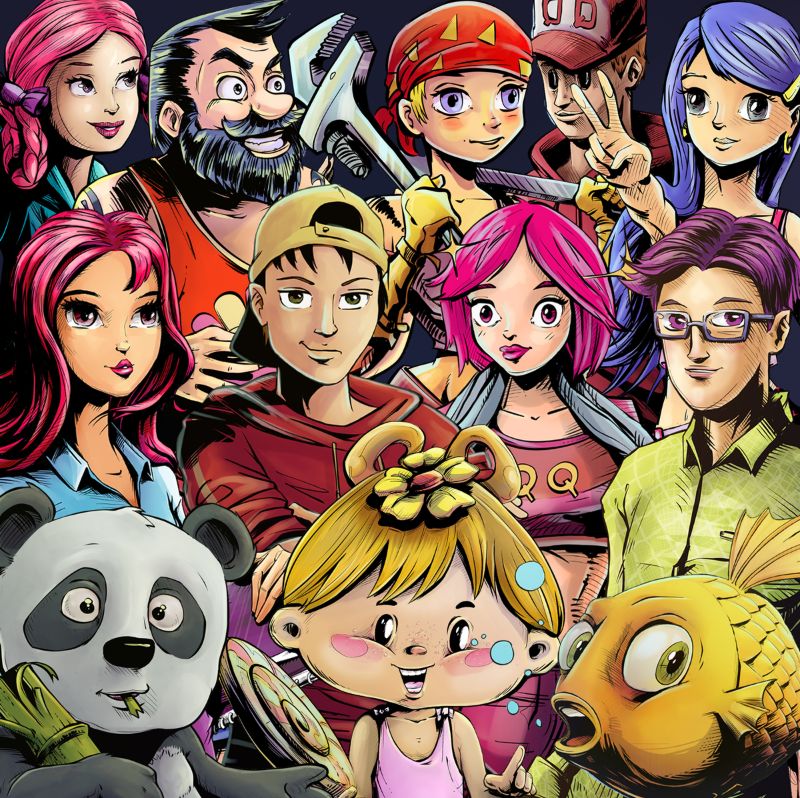 腾讯isux团队把第一代经典qq头像 用插画风格重新设计了一遍!
