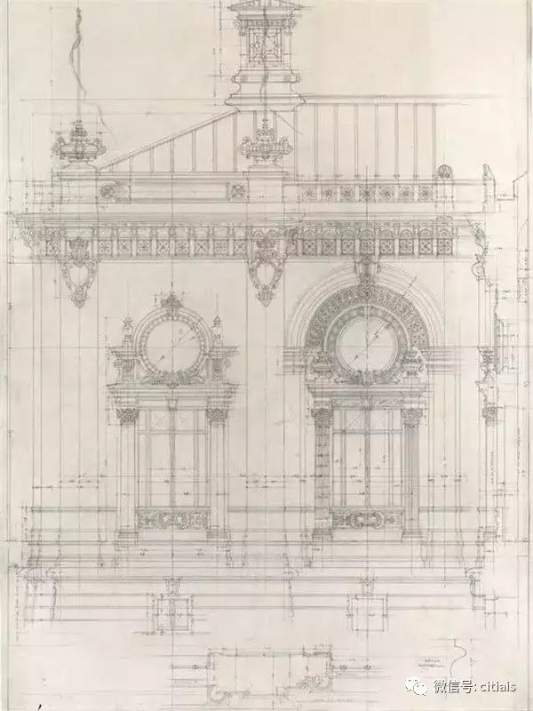 一组19世纪的俄罗斯建筑图纸设计作品,俄罗斯的庄园建筑大多都是规