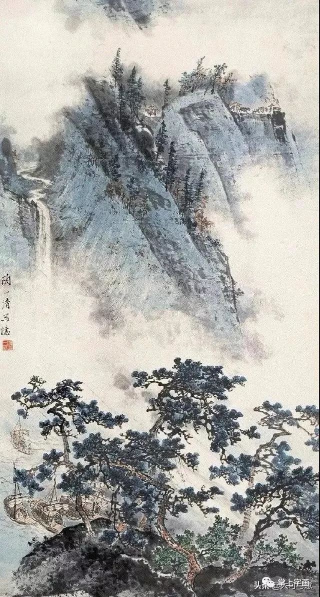 国画名家陶一清山水画奇峰竞秀
