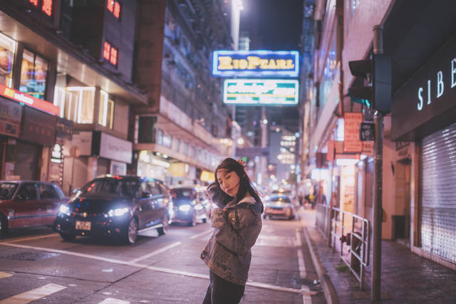 索尼影赛人像月港风夜景