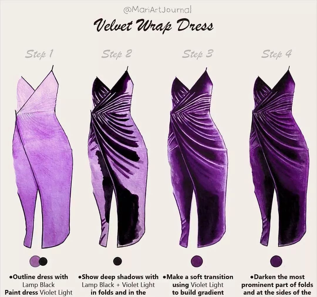 你也能成为优秀插画师|不同面料水彩上色教程