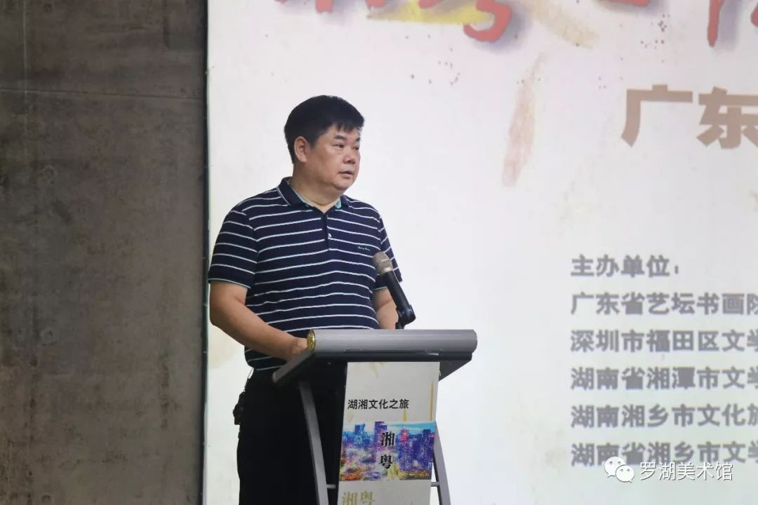 深圳市书协副主席,广东省艺坛书画院院长 童志雄致辞湖南省文联行业