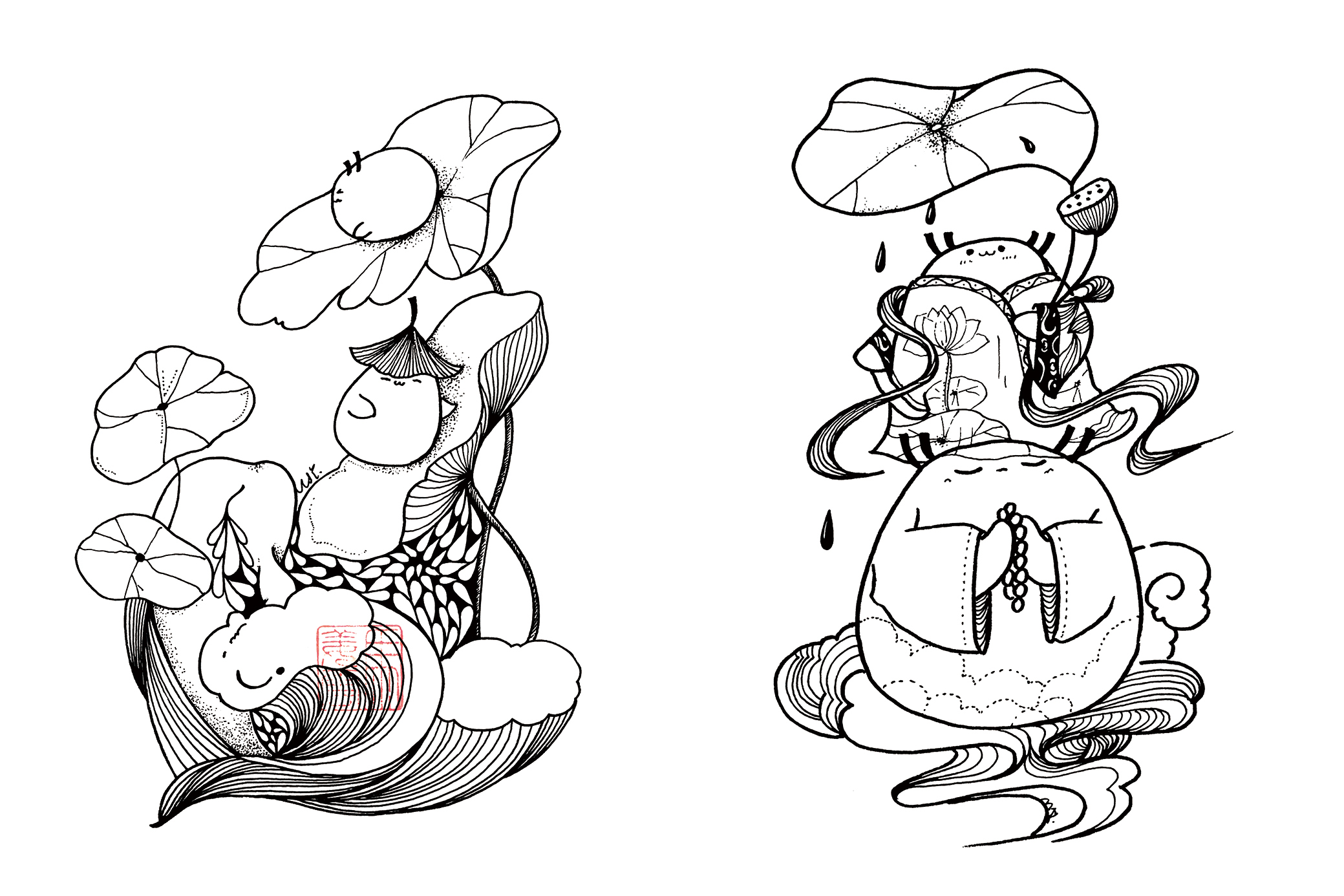 《小白画集》线描插画汇总,细数那些学习画画的优势