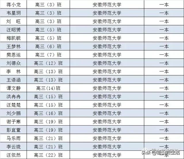 霍山文峰学校2019届高考一本录取喜报