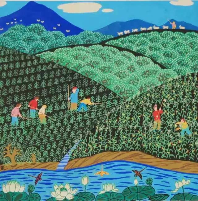此次培训,让学生在农民画创作过程中潜移默化地接受了美学教育,培养