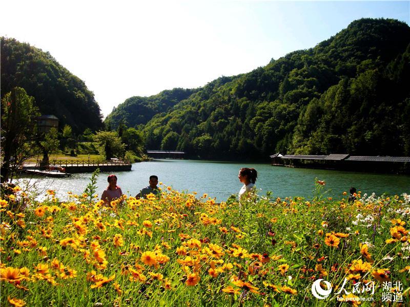 湖北竹溪十八里长峡:花拥仙湖美 水凉绿荫浓