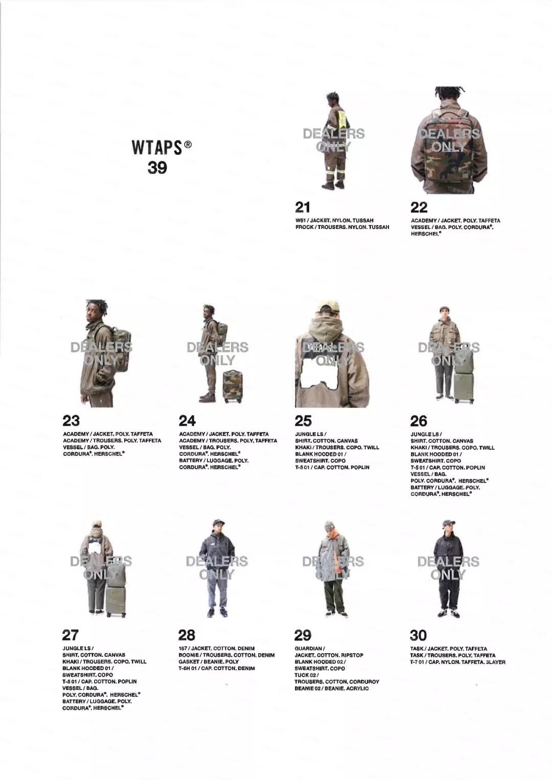 WTAPS 19AW秋冬服装型录LOOKBOOK展示_手机搜狐网