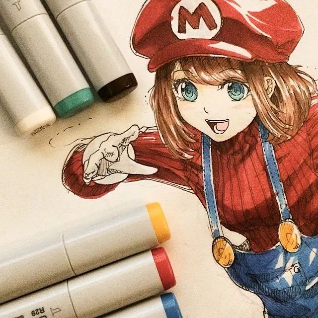 临摹完这组动漫插画，老师再也不用担心我画不好!