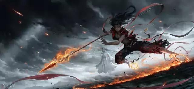 魔化后的哪吒形象和敖丙一模一样, 哪吒为火,敖丙为水,一体双生,将