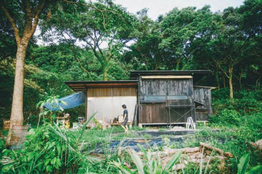 开始了半城市半山林的"隐居生活"并在山林中自己造了一幢小屋2015年