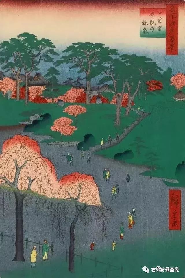 而浮世绘尤其是浮世绘风景画的传入为他们提供了诸多灵感,无论是它的