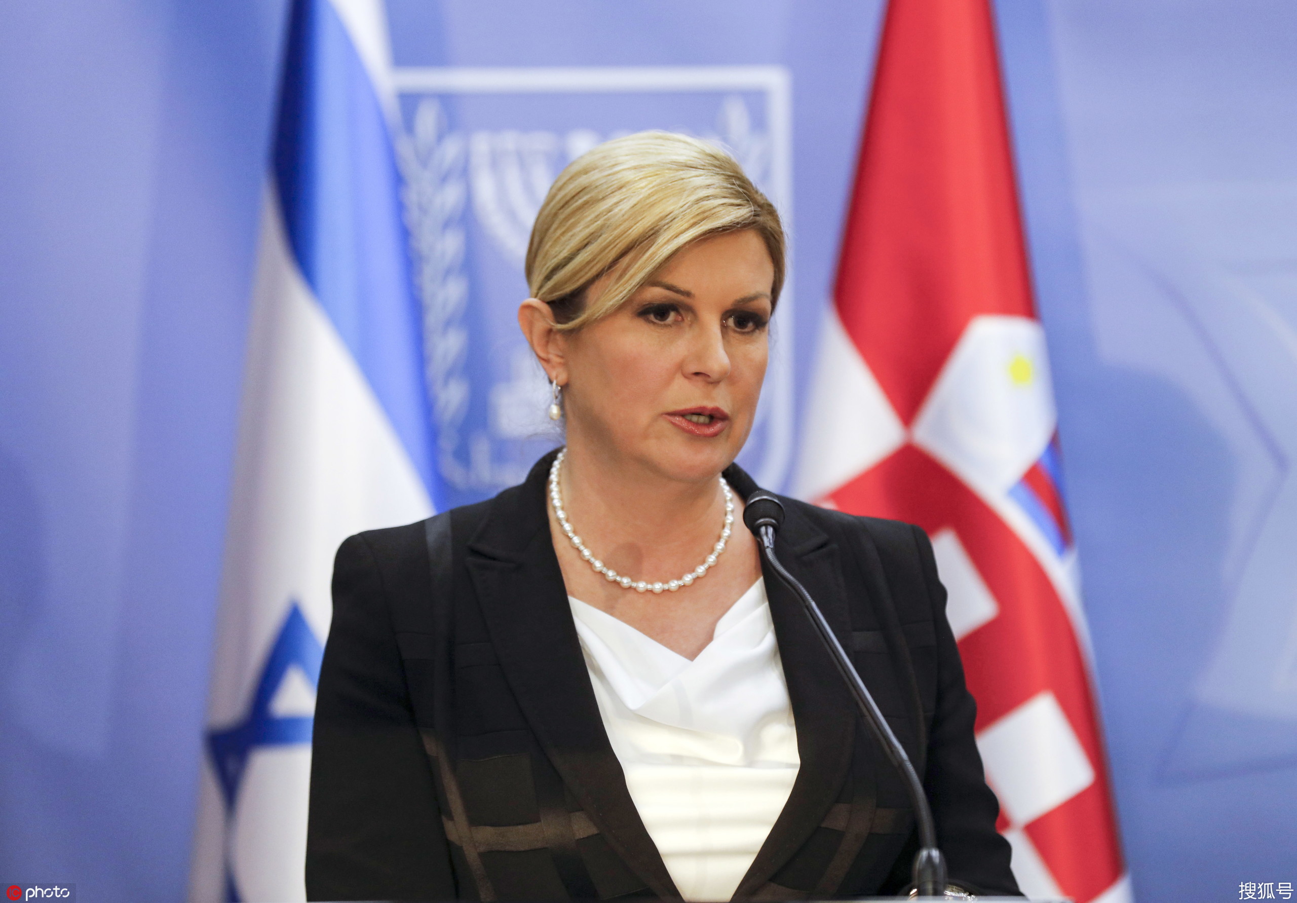 克罗地亚总统访以色列 与内塔尼亚胡举行发布会