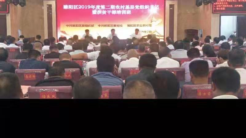 睢阳区2019年度第二期举办农村基层党组织书记暨扶贫干部培训班 万博网页登录