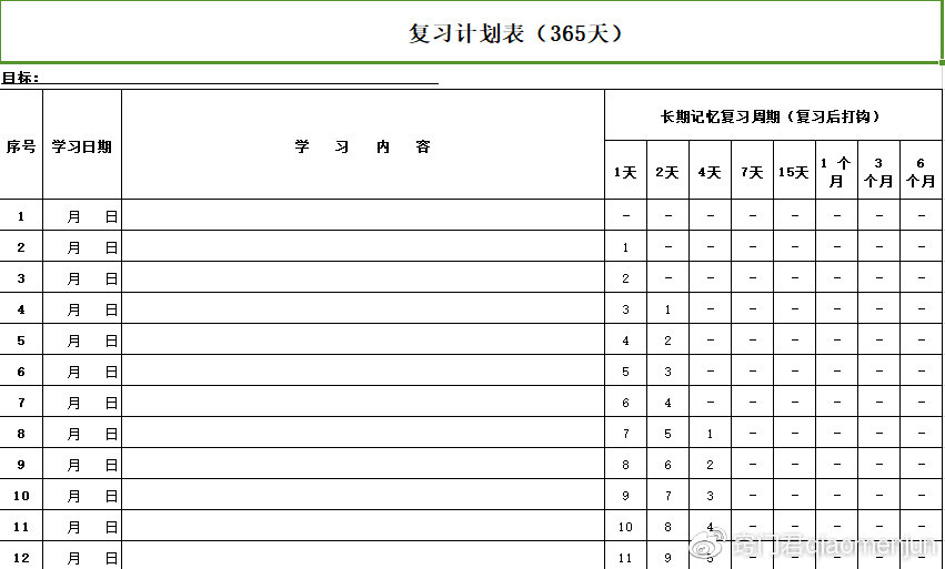 【限时领取】学习,生活,读书计划表大全