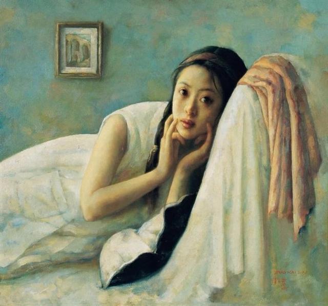中国式女性人物油画