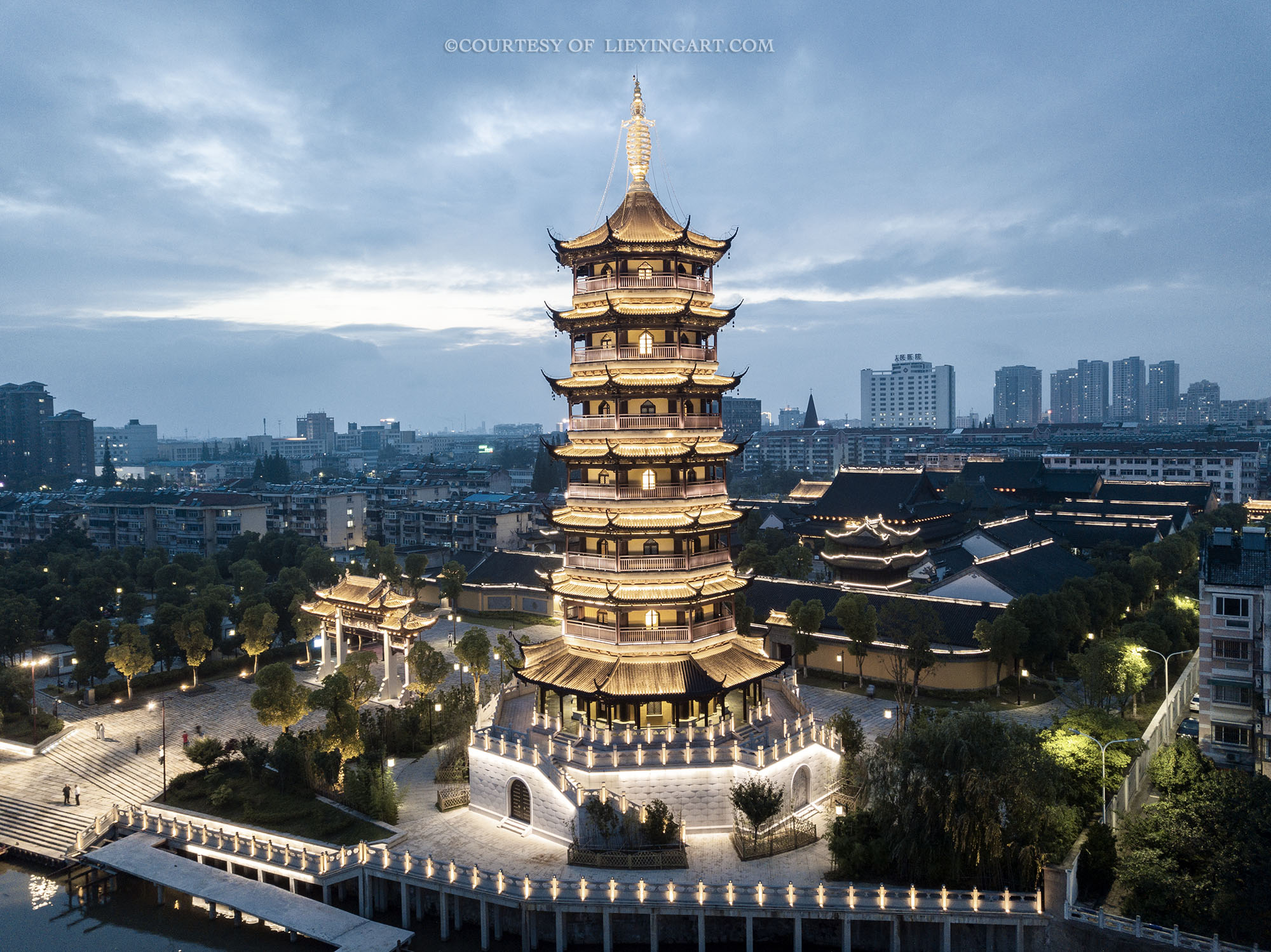 古建筑寺庙文化拍摄-泰州文峰塔