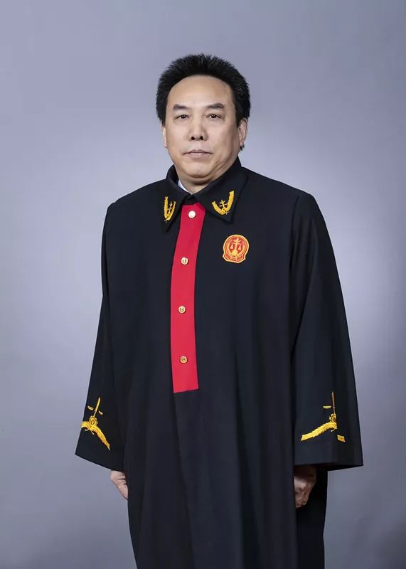 法徽闪烁下的绿色背影