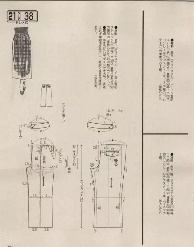 阔腿裤裁剪公式及图解