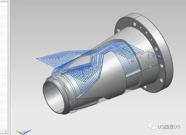 ug编程四轴联动程序两种常用开粗加工刀路做法