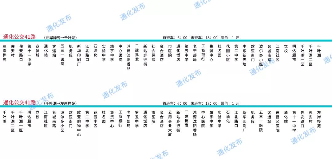 2019年通化市区最新最全的公交线路图和站点分布来啦!