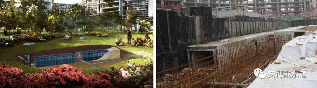 地下蓄水池效果图和地下蓄水池施工现场图片rsd