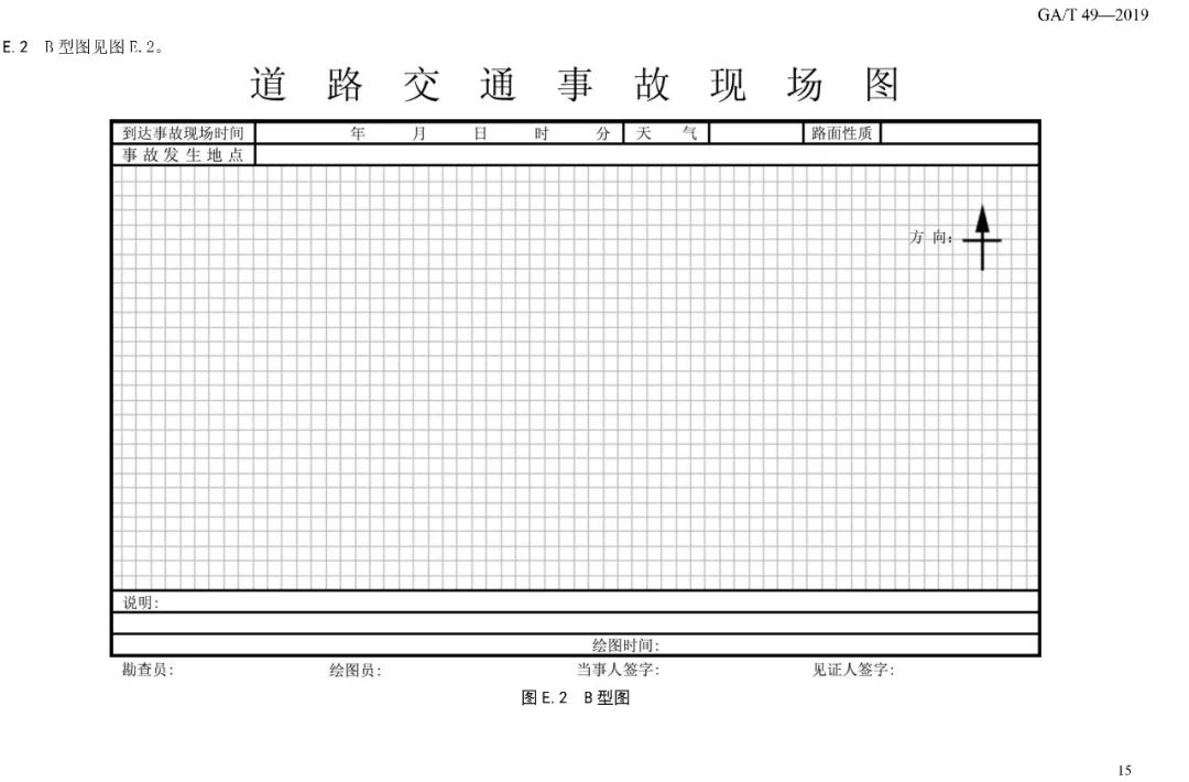 道路交通事故现场图绘制 ga/t49—2019