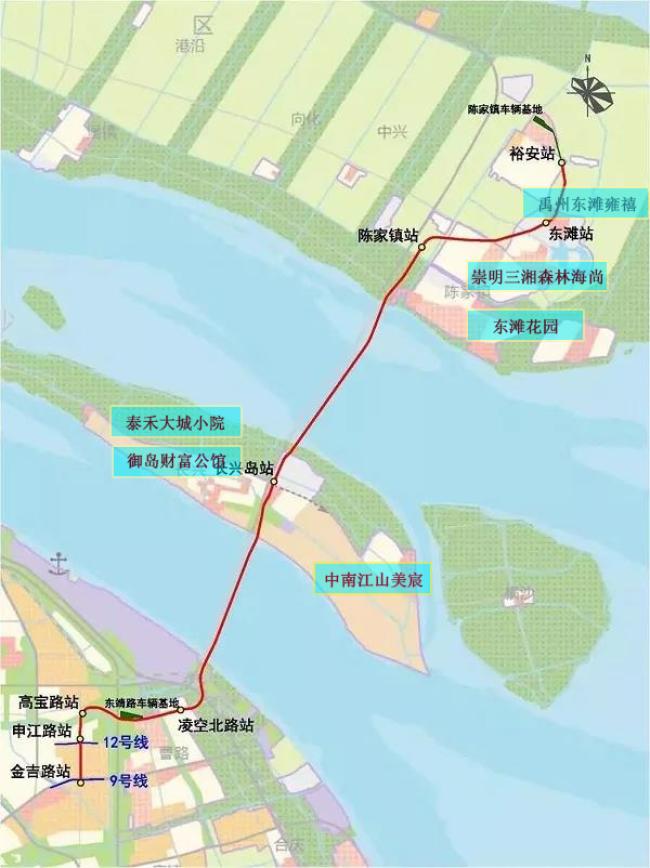 轨交崇明线年底开工 线路全长43km崇明设4站