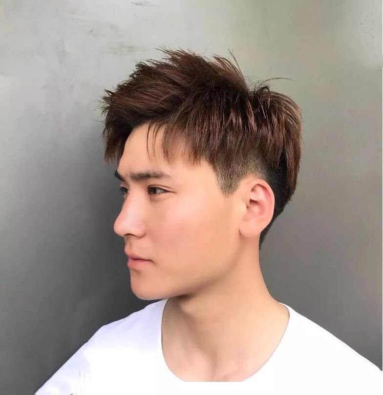 ① 男生湿发发型 . ② 男生平刘海发型 . ③ 男生4/6侧分发型 .