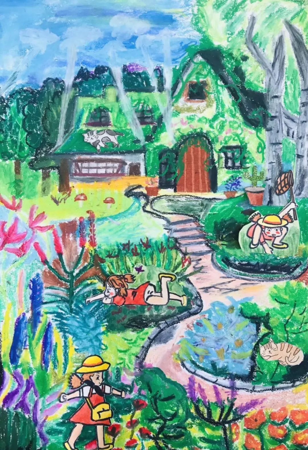 儿童画大赛一等奖作品:薛佳琪《美丽的家园》