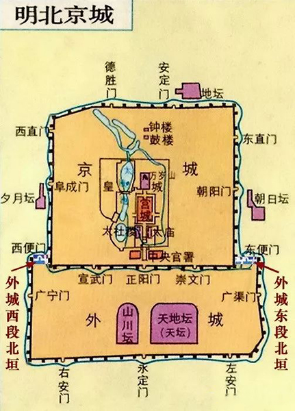 北京城为什么是独特的凸字形? 外城城墙建到一半没钱了只好匆匆合龙