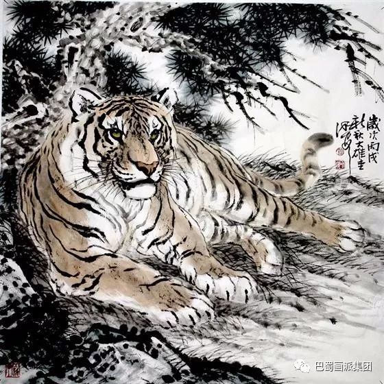 【巴蜀画派·名家】周明安:酣畅淋漓的传神虎画