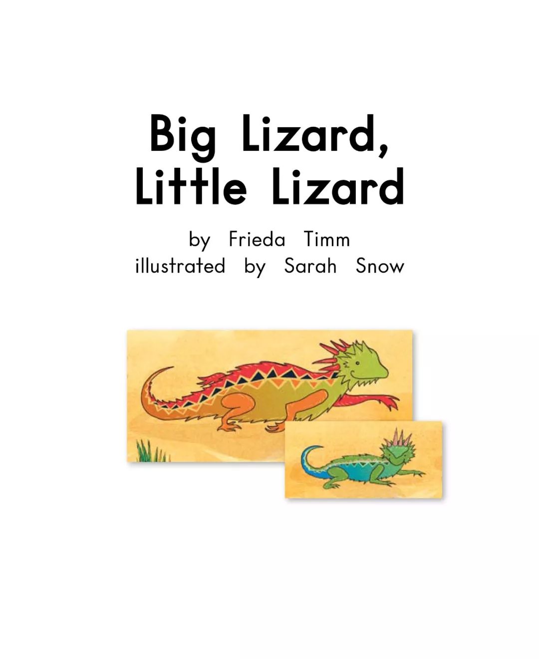 外教老师带你读绘本—《big lizard little lizard》