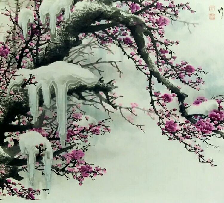 我和我的祖国石寒松冰雪画中外巡展第17站诗画伊犁展