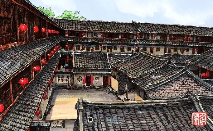 画中的客家建筑,原来可以这么好看