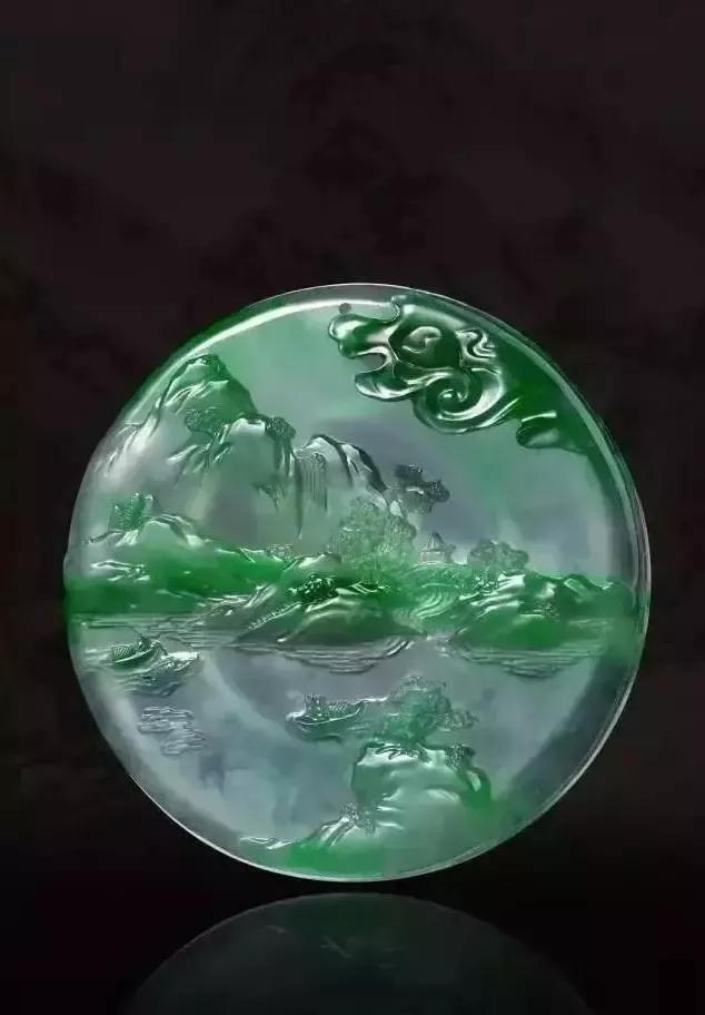龙灵翡翠,翡翠玻璃种碰上中国山水画