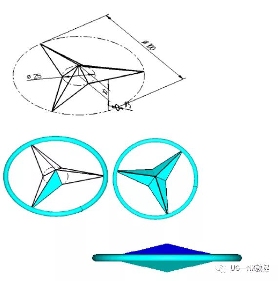 ug奔驰标志的简单画法