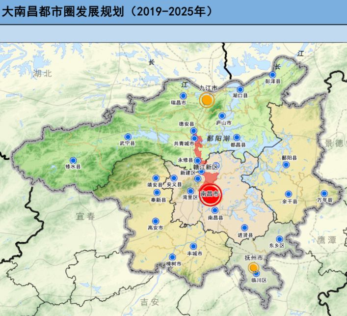 大南昌都市圈交通规划图(2019-2025年)
