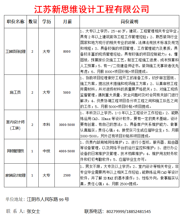 招聘信息|江阴这10家单位火热招聘中,找工作的你可千万别错过啦!