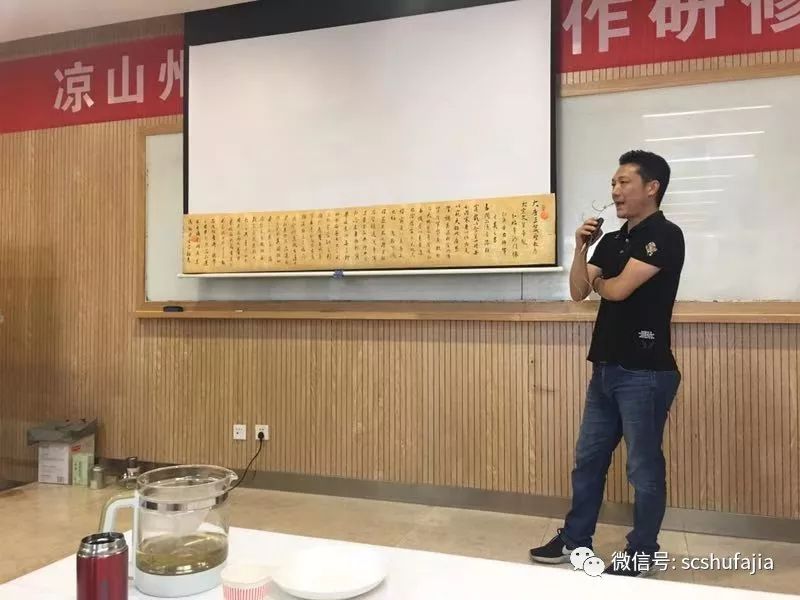 杨江帆授课杨江帆在两天的授课中,以《书法的审美特质》为题作了专题