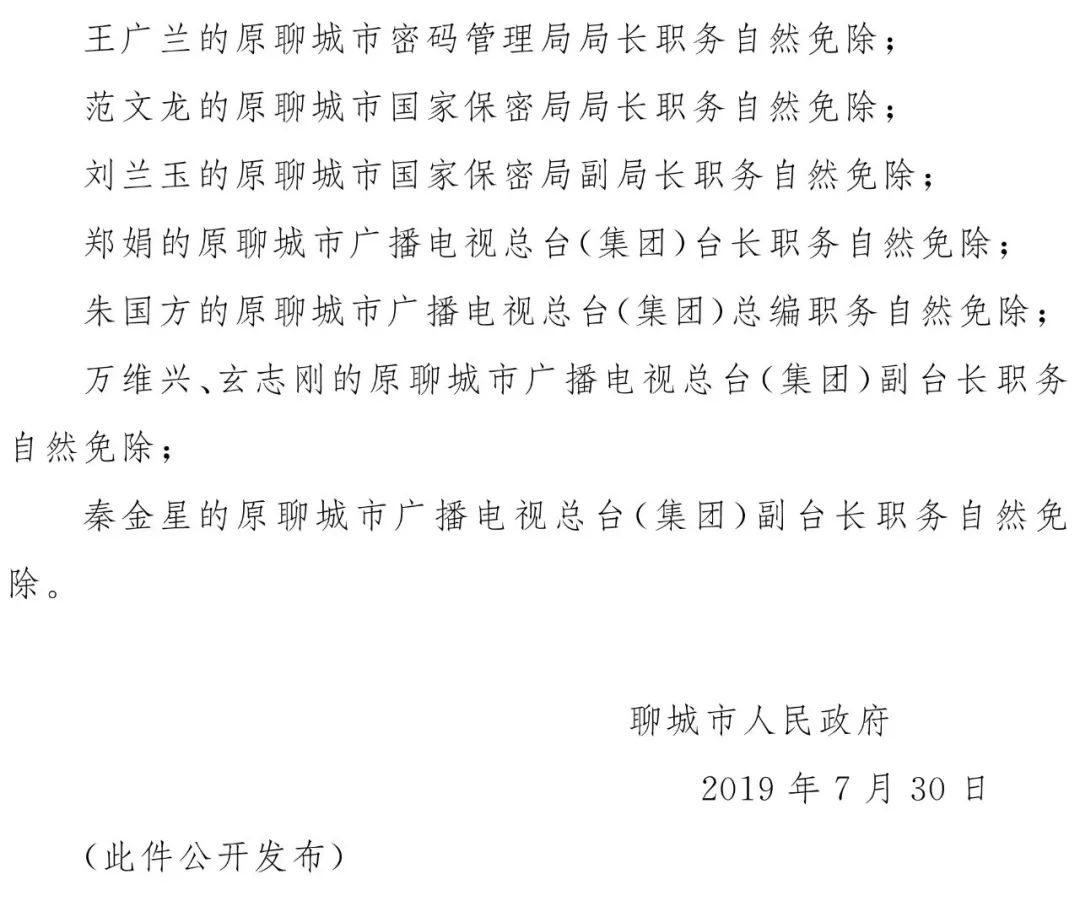 聊城最新人事任免及任前公示!涉及20多名干部!