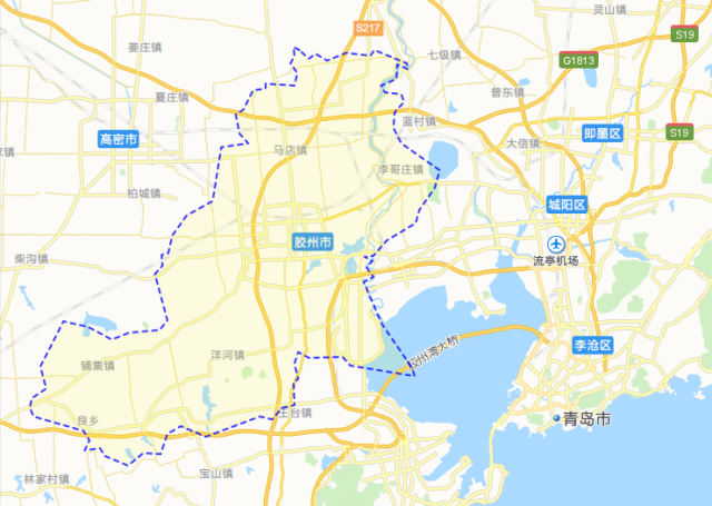 青岛市胶州市成为全国百强县10多位,也是山东省第二强的县级市_地图