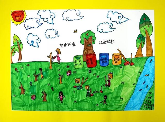 为了鼓励小朋友们对环保绘画活动的大力支持,我们将针对其他9幅作品